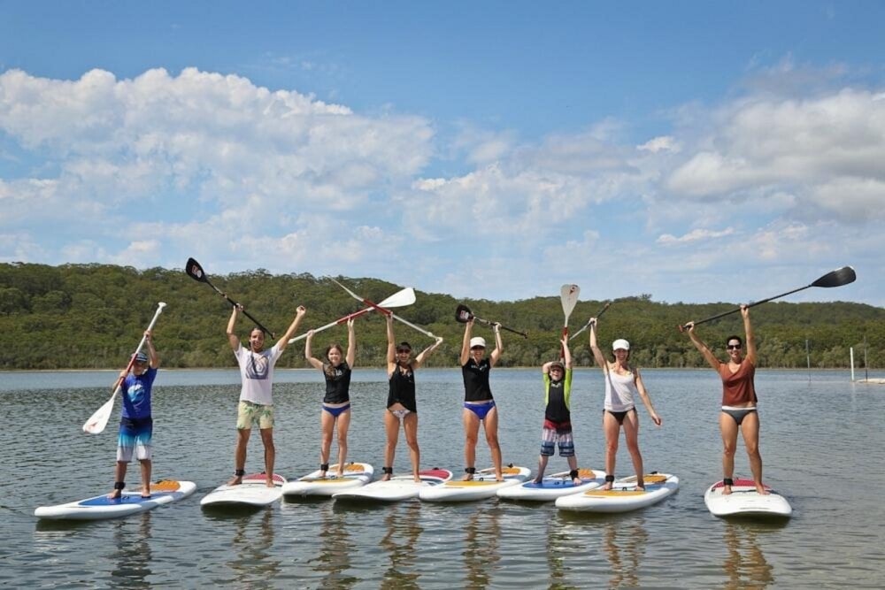 PacificpalmsSUPSmithsLakeNSW Travellarks Getaways Pacific palms SUP Smiths Lake NSWjpg