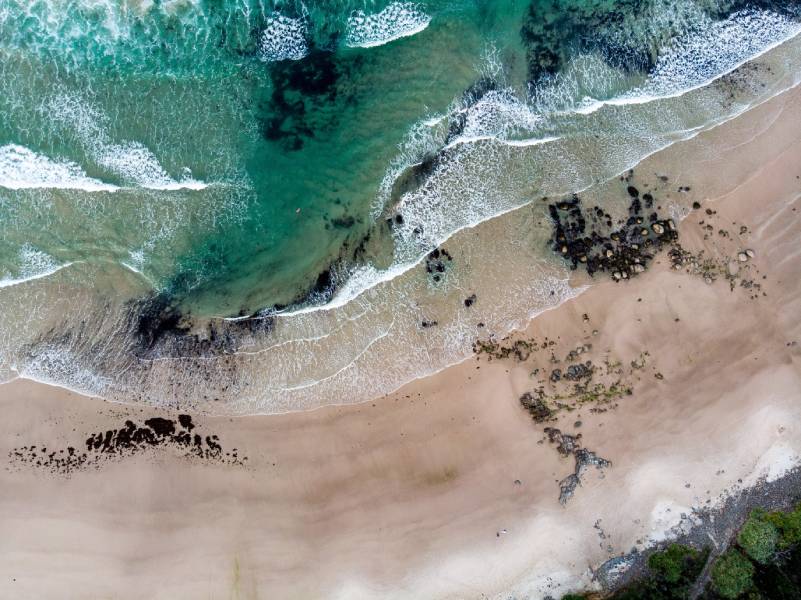 Spookys-Beach--Angourie-Yamba-NSW-view-of-spookys-travellarks - Travellarks Spookys-Angourie-Yamba-NSW-aerial-view-spookys-Travellarks