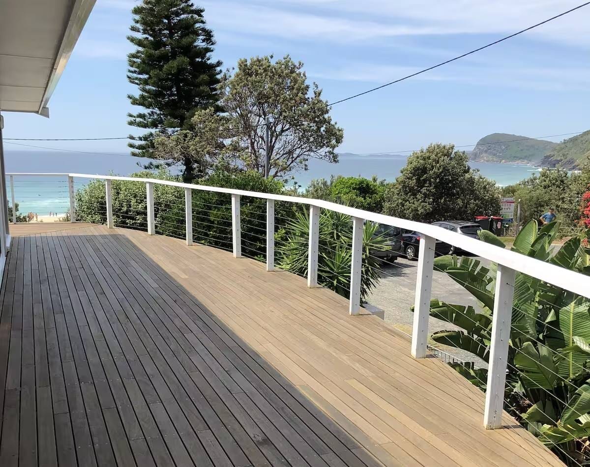 SeaFusionverandahBlueysBeachTravellarksNSW Travellarks Getaways Sea Fusion verandah Blueys Beach Travellarks NSWj