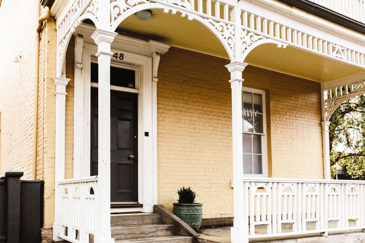 TheTownhousefrontverandahLauncestonTravellarksTasmania Travellarks Getaways The Townhouse front verandah Launceston Travellarks Tasmaniajpg