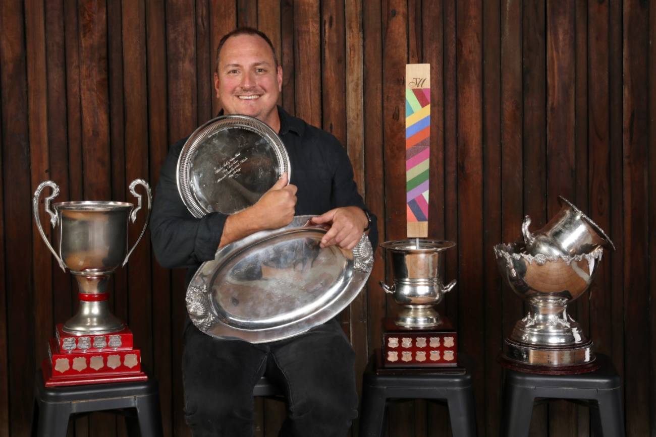 winemaker mike deiuliis trophies photo credit chris elfes photography