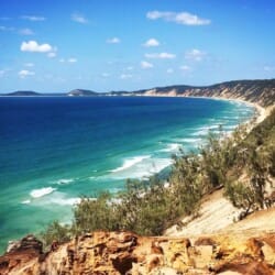 Coastal view from Jemingars Place, Rainbow Beach QLD accommodation